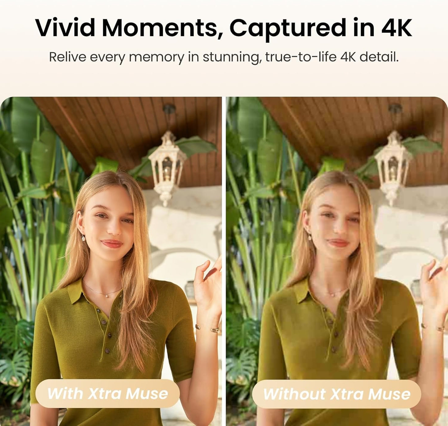 Xtra Muse, Vlogging Camera with 1'' CMOS & 4K/120Fps Videos, Pocket Camera with 3-Axis Gimbal Stabilizer, Fast Focusing, Face/Object Tracking, Digital Video Camera for Photography, Digital Camera