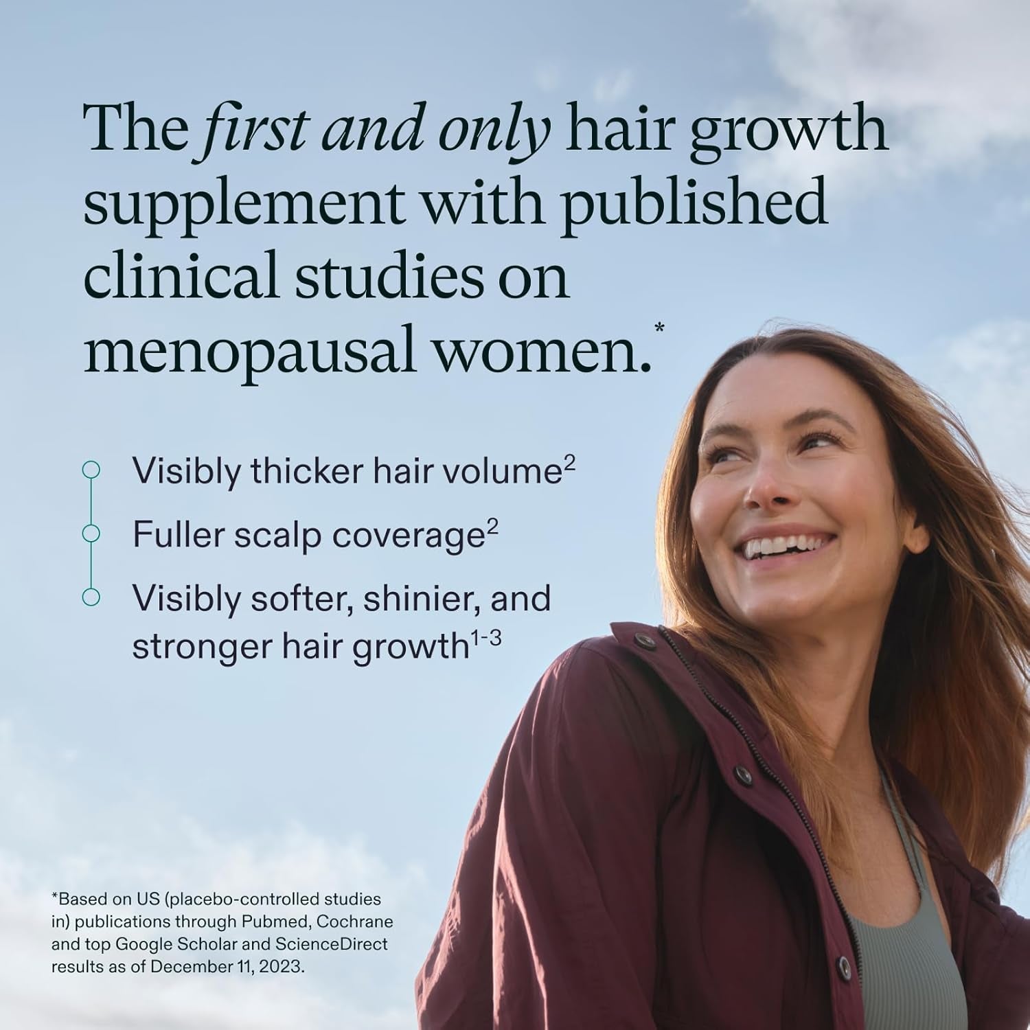 Women'S Balance Hair Growth Supplements, Ages 45 and Up, Clinically Proven for Visibly Thicker Hair and Scalp Coverage, Dermatologist Recommended - 1 Month Supply