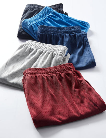 5 Pack: Mens Athletic Shorts, 9" Mesh Basketball Shorts Men Active Gym Shorts with Pockets