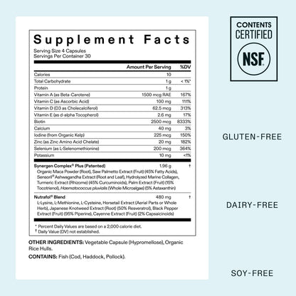 Women'S Balance Hair Growth Supplements, Ages 45 and Up, Clinically Proven for Visibly Thicker Hair and Scalp Coverage, Dermatologist Recommended - 1 Month Supply