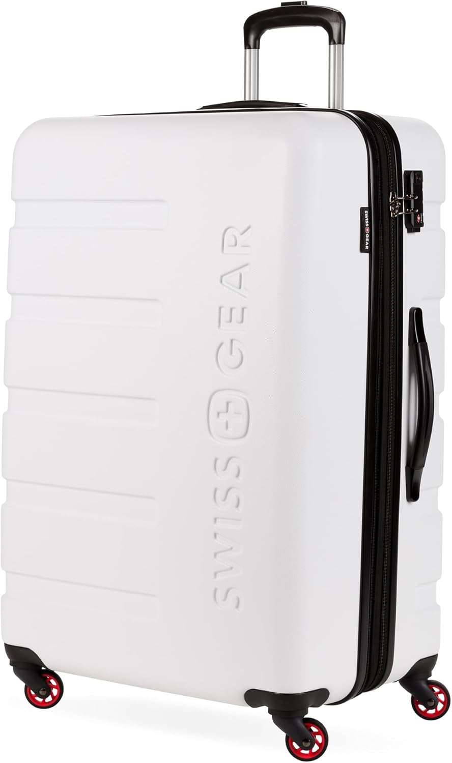 7366 Signature Hardside Expandable Luggage with Spinner Wheels, TSA Lock, White, Checked-Large 27-Inch