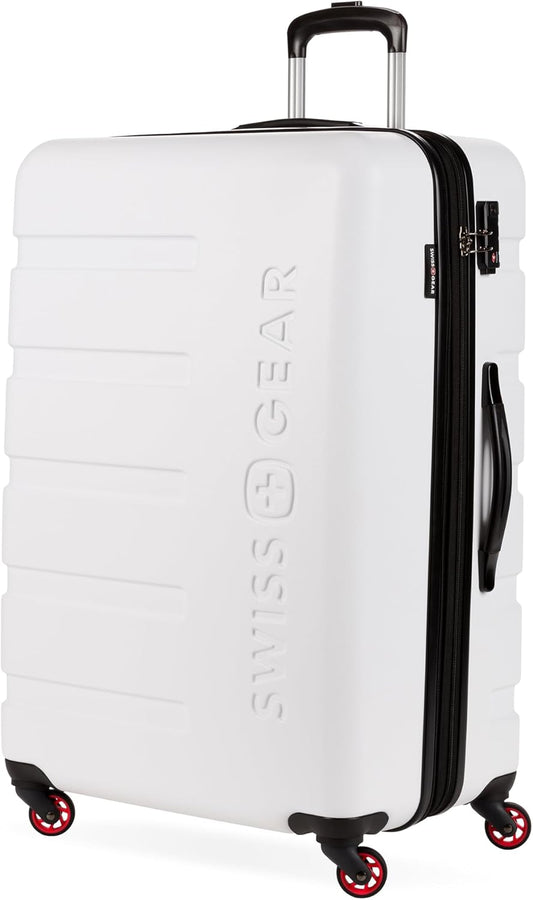 7366 Signature Hardside Expandable Luggage with Spinner Wheels, TSA Lock, White, Checked-Large 27-Inch