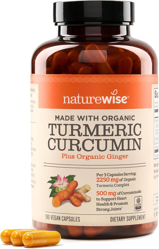 Curcumin Turmeric 2250Mg - 95% Curcuminoids & Bioperine Black Pepper Extract for Advanced Absorption - Daily Joint and Immune Health Support - Vegan, Non-Gmo, 180 Count[60-Day Supply]